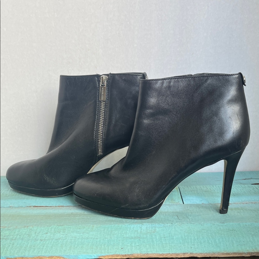 Michael Kors Black Leather Heeled Boots